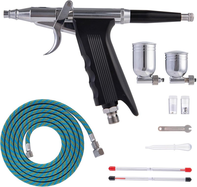 MDBTTOOLS Airbrush Kit, 50 PSI, 0.3mm Nozzle, Air brush Gun Set for Nails Art, Cakes,Makeup, Painting, Cookie, Clothes, Paint, Cleaning Machine(ACK-BT166K) - Image 1
